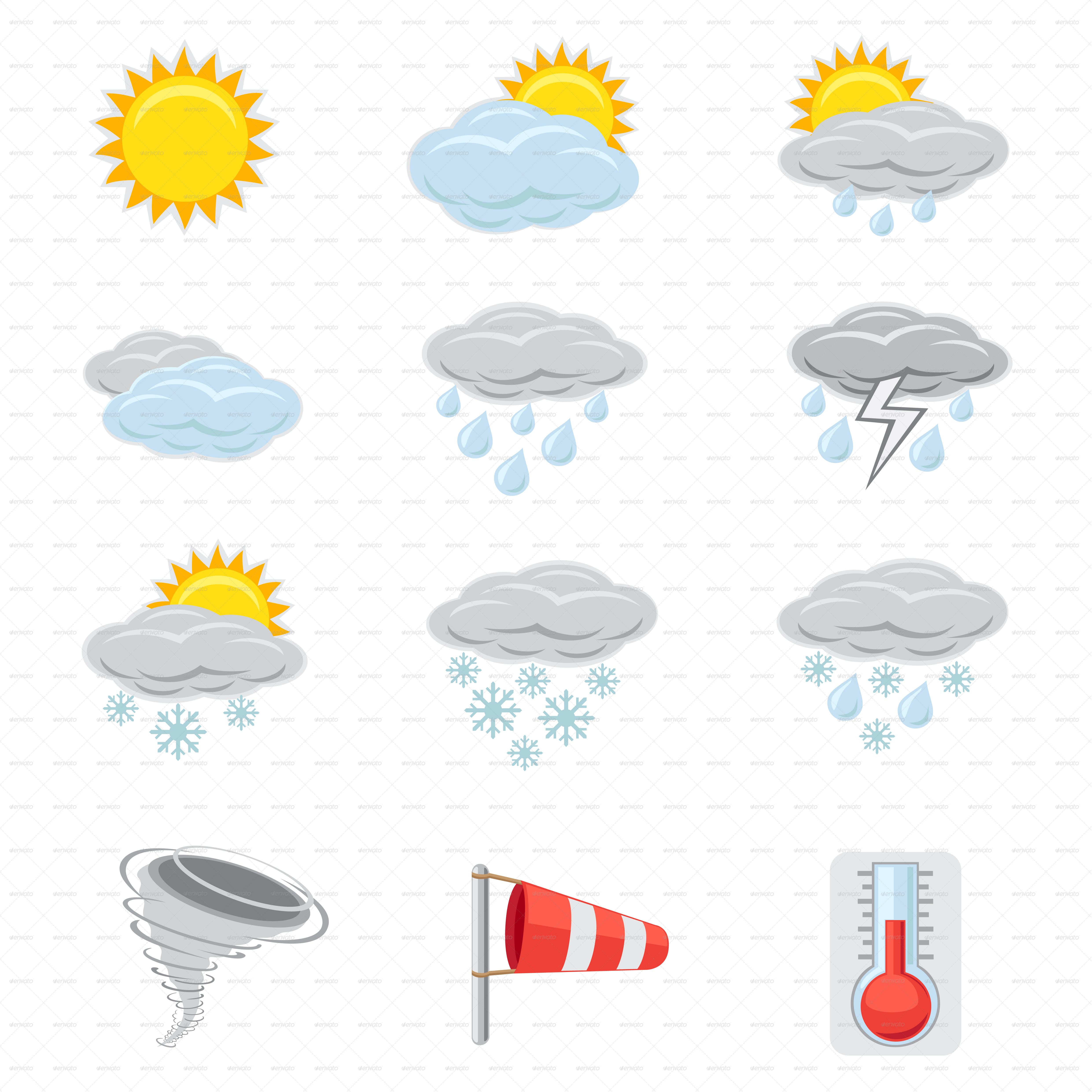Weather Icons by romvo | GraphicRiver